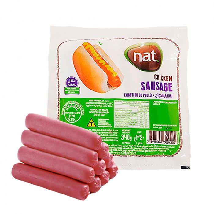 Caja de salchichas de pollo Nat x24