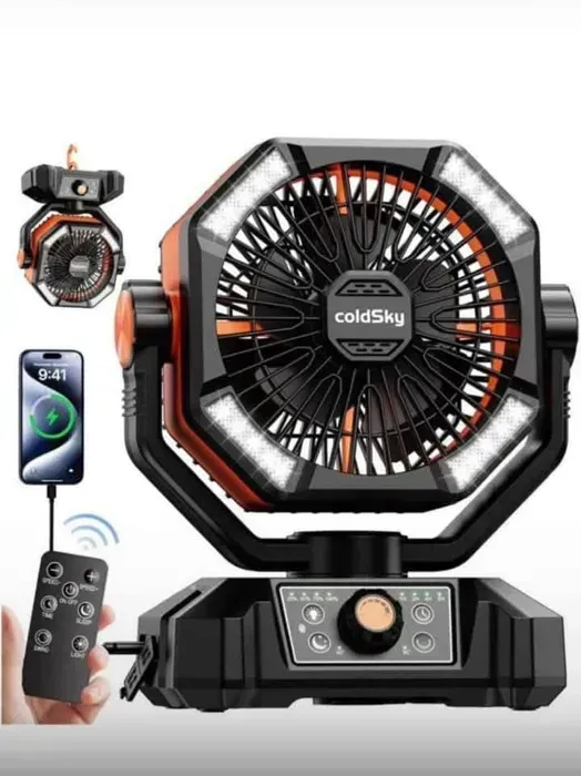 VENTILADOR RECARGABLE COLDSKY (EL MEJOR, 20 MIL MAH BATERÍA)