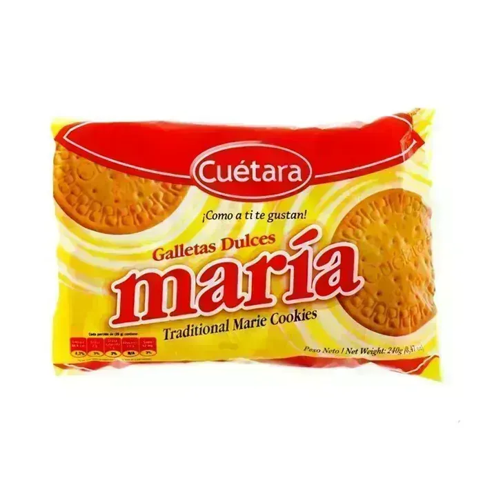 Galleticas Maria $55 /unidad 20g |   $11.880 /caja de 18 paquetes  Paquete /12 unidades